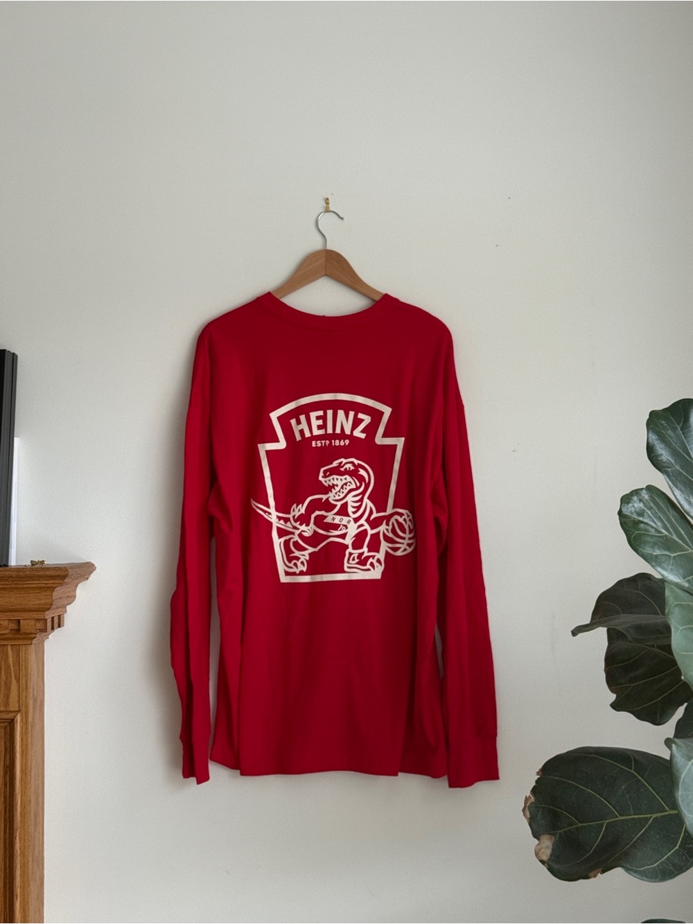 Limited Heinz x Toronto Raptors Red Long-Sleeve Graphic Men’s Shirt